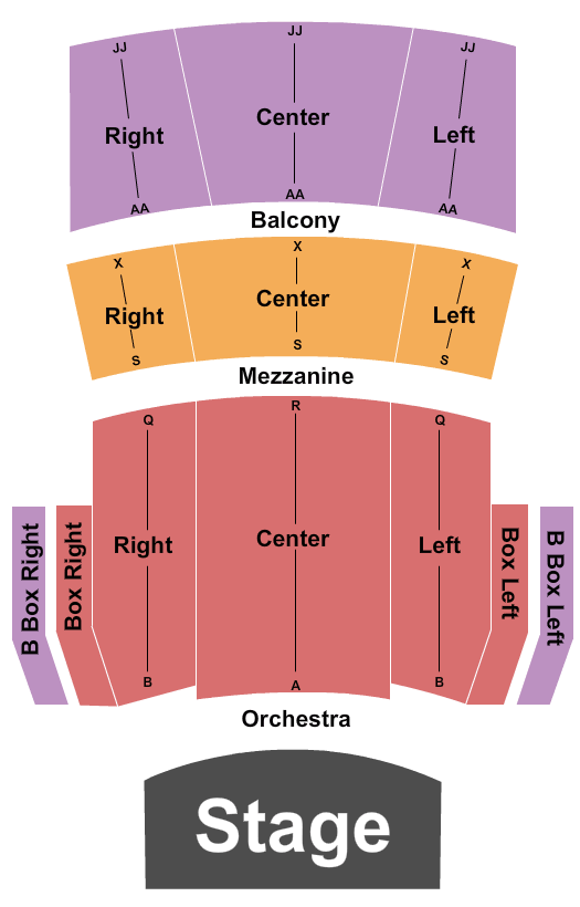 Jefferson Performing Arts Center Les Miserables Seating Chart